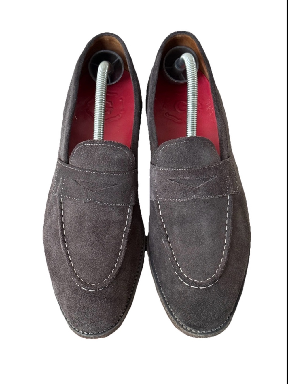 Grenson Floyd Penny Loafers Charcoal Grey Suede Men’s US 8.5 Made in England